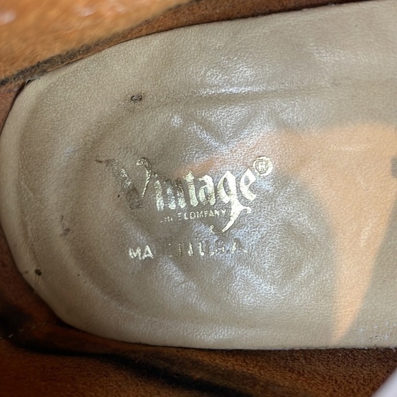 Vintage Shoe Company Distressed Brown Soft Leather Lace Up Ankle Booties 9 - Picture 15 of 16